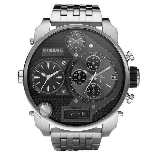 Diesel Dz7221 Men S Mr Daddy Silver Chronograph Watch