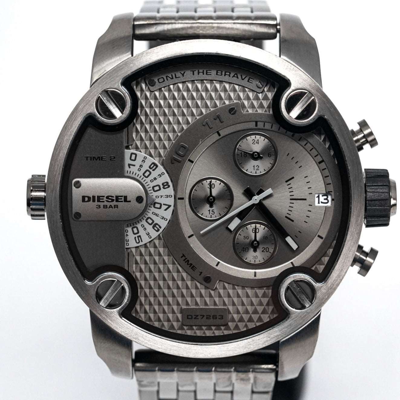 Diesel Dz7263 Men S Chronograph Little Daddy Gun Metal Watch - Image 4