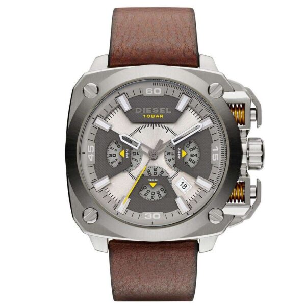 Diesel Dz7343 Men S Bamf Beige Leather Chronograph Watch