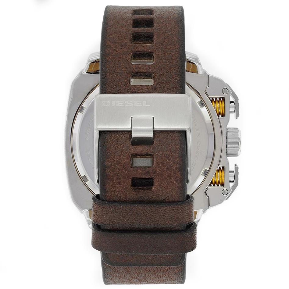 Diesel Dz7343 Men S Bamf Beige Leather Chronograph Watch - Image 2