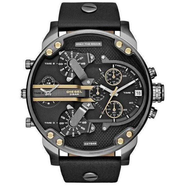 Diesel Dz7348 Men S Mr Daddy 2 0 Black Chronograph Watch
