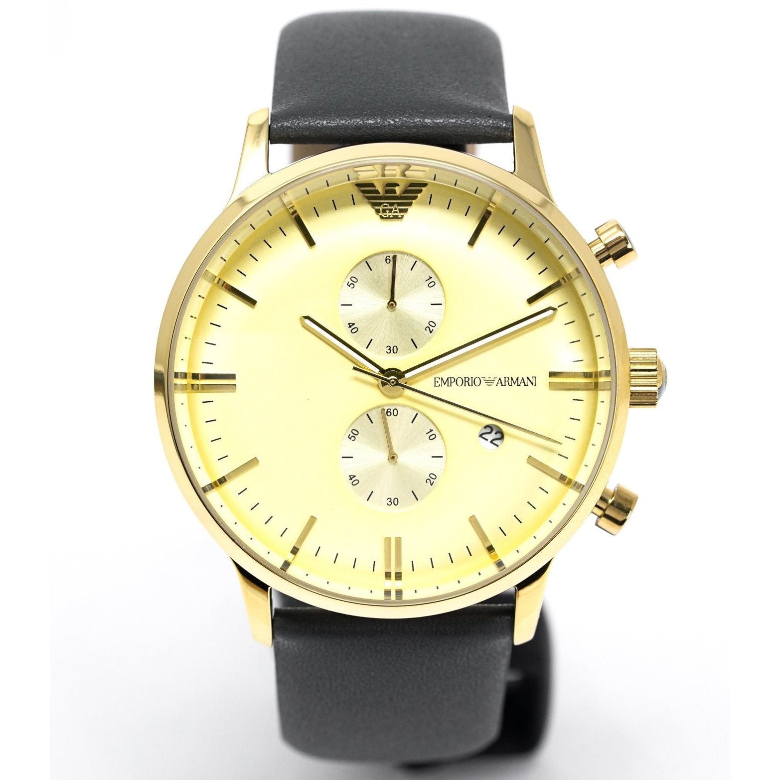 Montre Emporio Armani AR0386 pour homme Gianni Chronographe Or PVD - Image 4