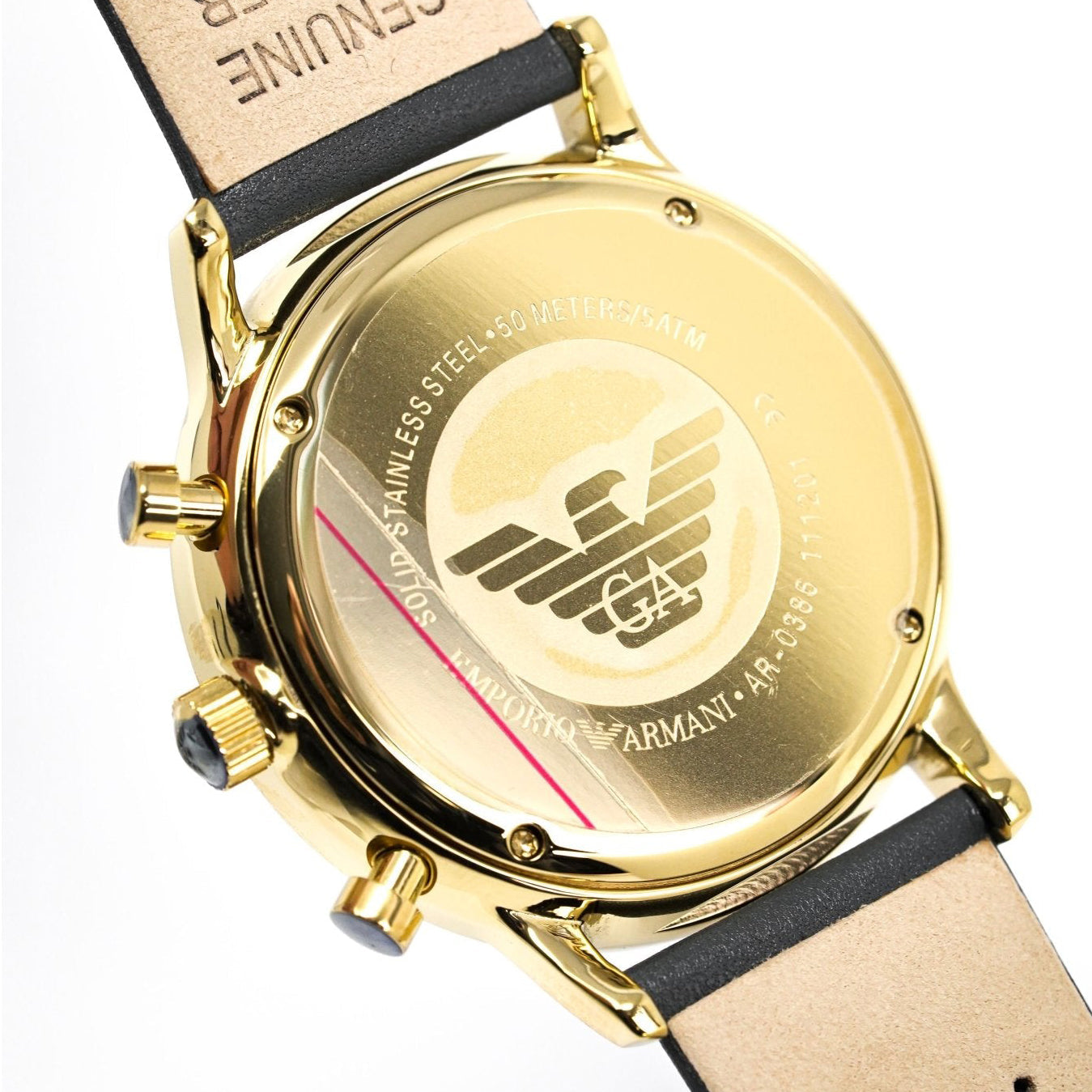 Montre Emporio Armani AR0386 pour homme Gianni Chronographe Or PVD - Image 5