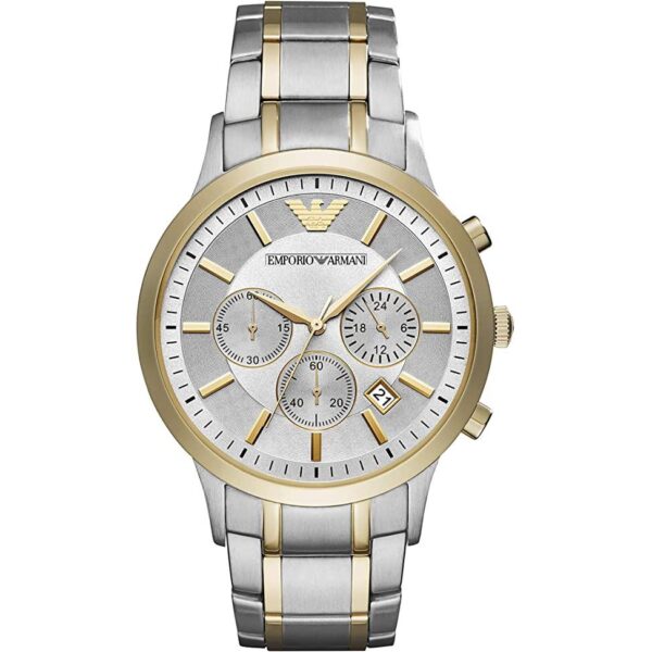 Emporio Armani Ar11076 Men S Two Tone Chronograph Watch