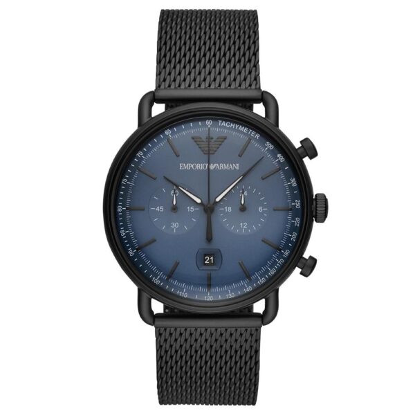 Montre aviateur Emporio Armani AR11201 pour homme, noire
