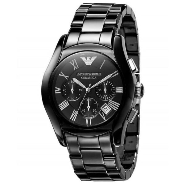 Emporio Armani AR1401 Damen-Chronograph Ceramica Schwarze Uhr