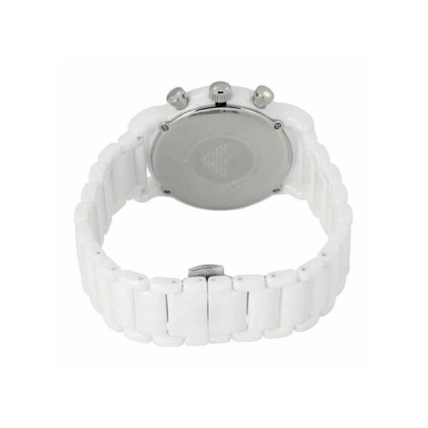 Emporio Armani AR1499 Herren-Chronographenuhr, weiß - alternate view