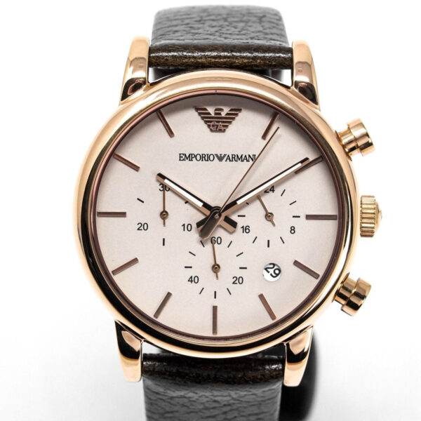 Emporio Armani Ar1809 Men S Luigi Chronograph Rose Gold Pvd Watch - alternate view
