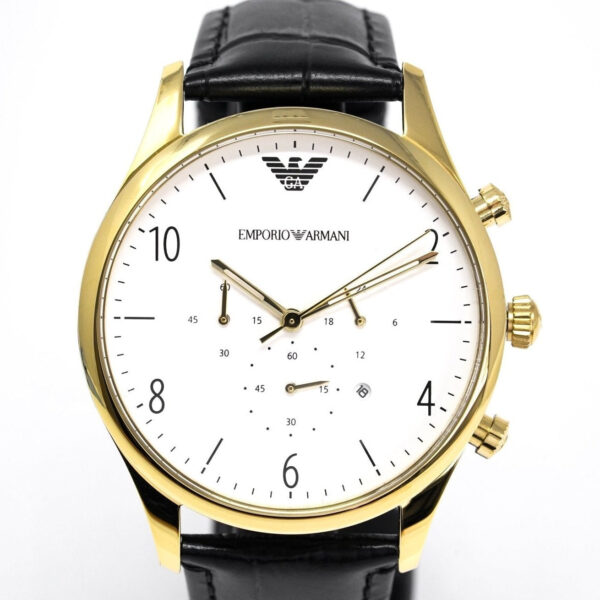 Emporio Armani Ar1892 Men S Chronograph Gold Pvd Watch - alternate view