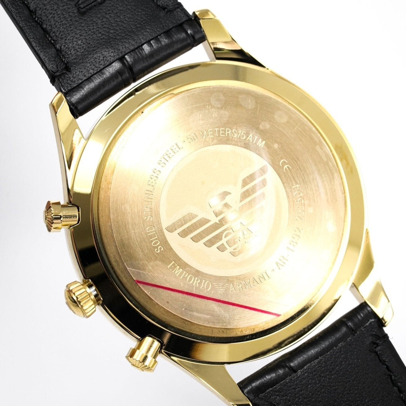 Emporio Armani Ar1892 Men S Chronograph Gold Pvd Watch - Image 3