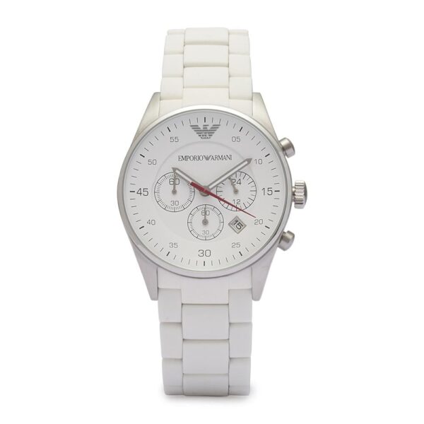 Emporio Armani Ar5867 Ladies White Chronograph Watch