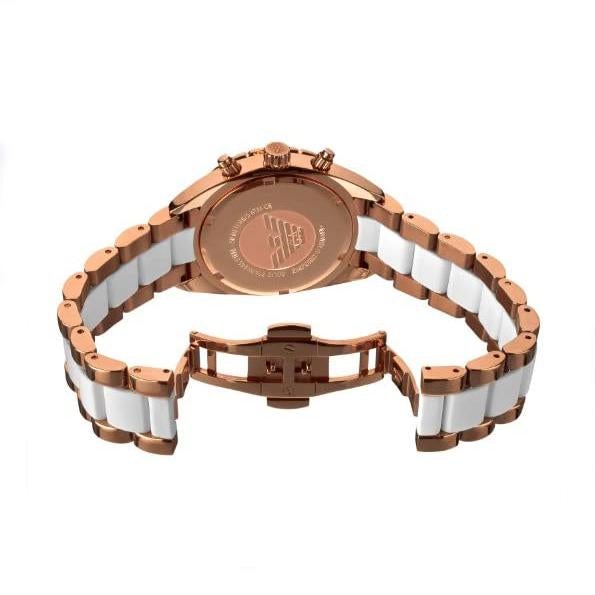 Emporio Armani Ar5942 Ladies Rose Gold Chronograph Watch - alternate view