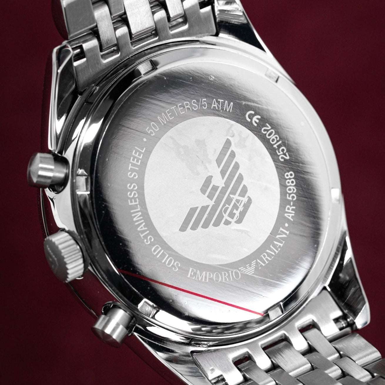 Emporio Armani Ar5988 Men S Tazio Chronograph Steel Watch - Image 3