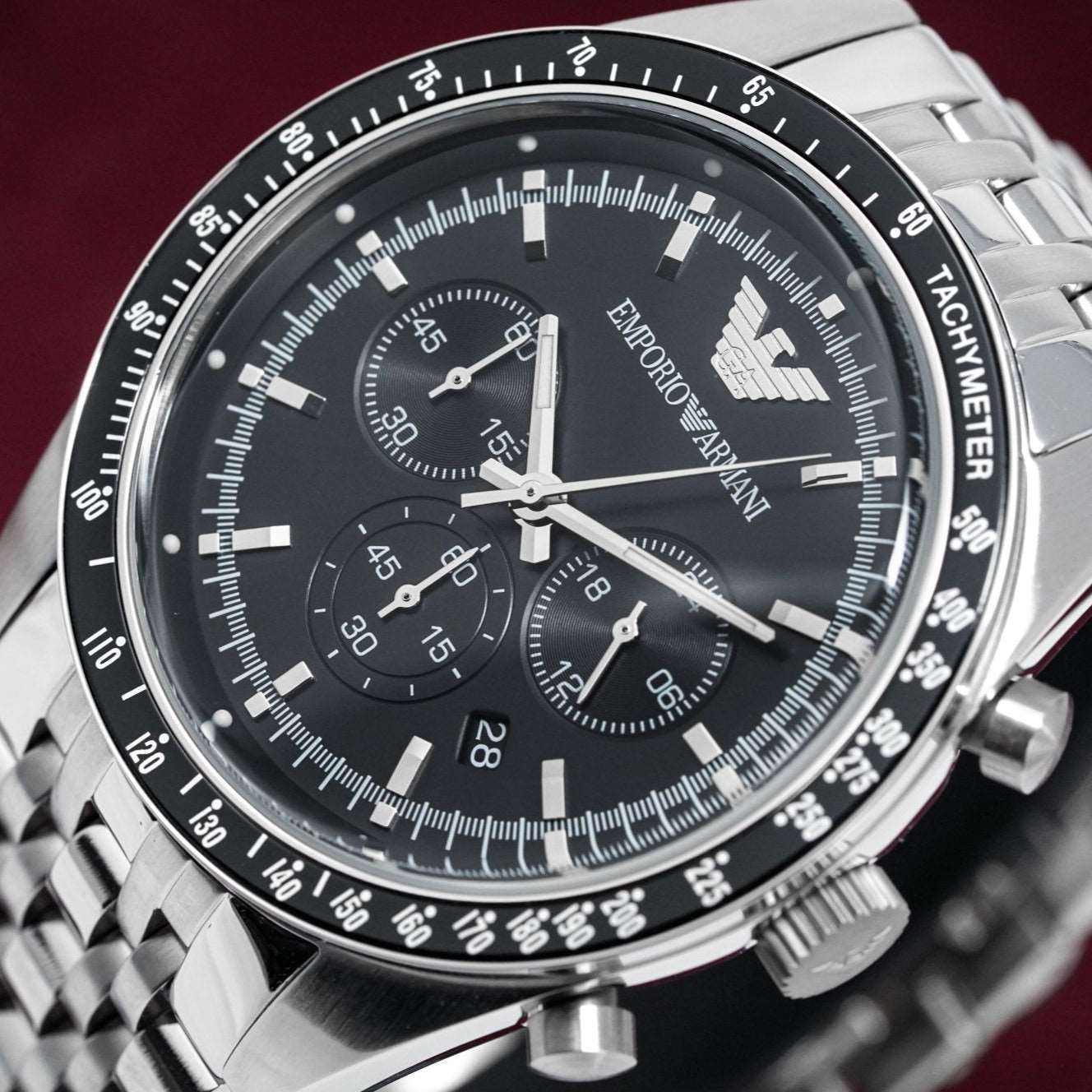 Emporio Armani Ar5988 Men S Tazio Chronograph Steel Watch - Image 4