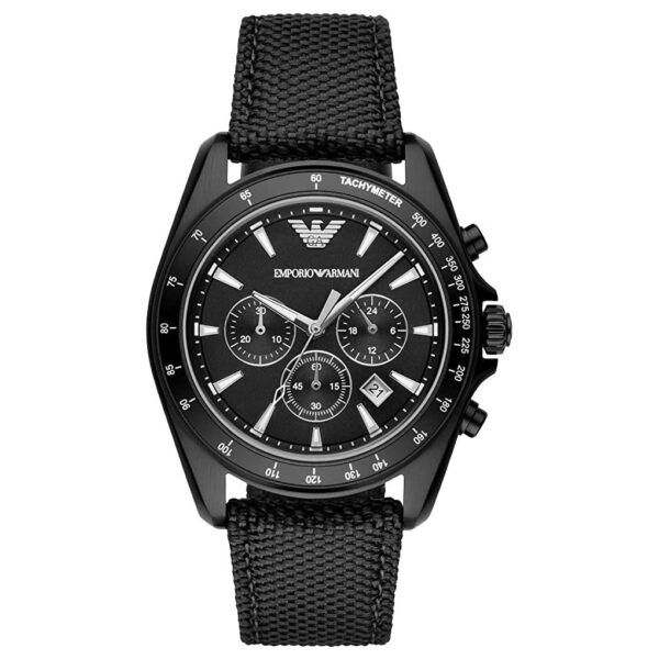 Montre chronographe noire Emporio Armani AR6131 pour homme