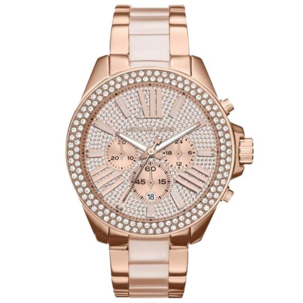 Michael Kors Mk6096 Ladies Wren Rose Gold Chronograph Watch