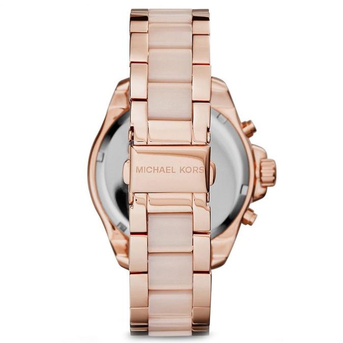 Michael Kors Mk6096 Ladies Wren Rose Gold Chronograph Watch - Image 2