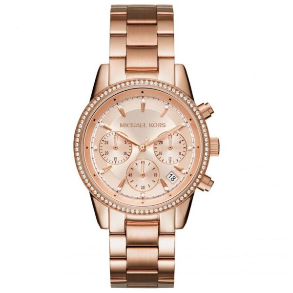 Michael Kors Mk6357 Ladies Ritz Rose Gold Watch