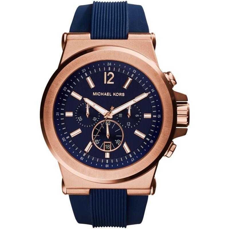 Montre chronographe Michael Kors MK8295 pour homme, modèle Dylan bleu