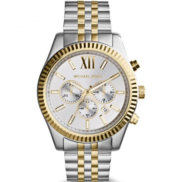 Michael Kors Mk8344 Men S Lexington Chronograph Two Tone Watch