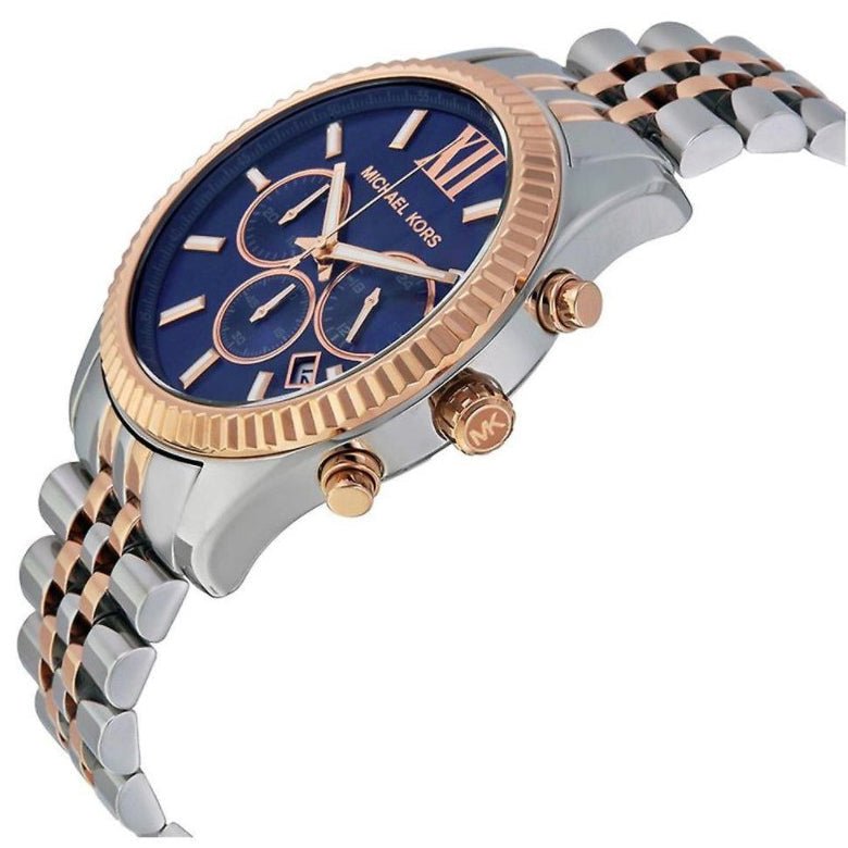 Montre chronographe Michael Kors MK8412 Lexington pour homme, bicolore bleue - Image 2