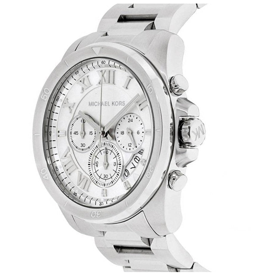 Michael Kors Mk8562 Men S Brecken Chronograph Silver Watch - Image 2