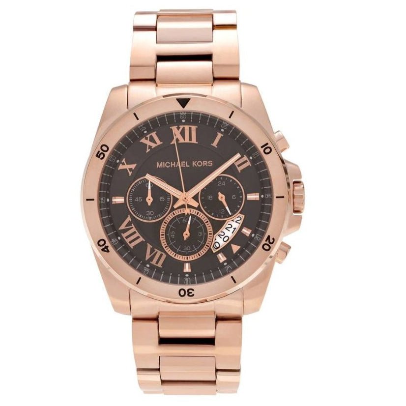 Montre chronographe Michael Kors MK8563 Brecken pour homme, or rose