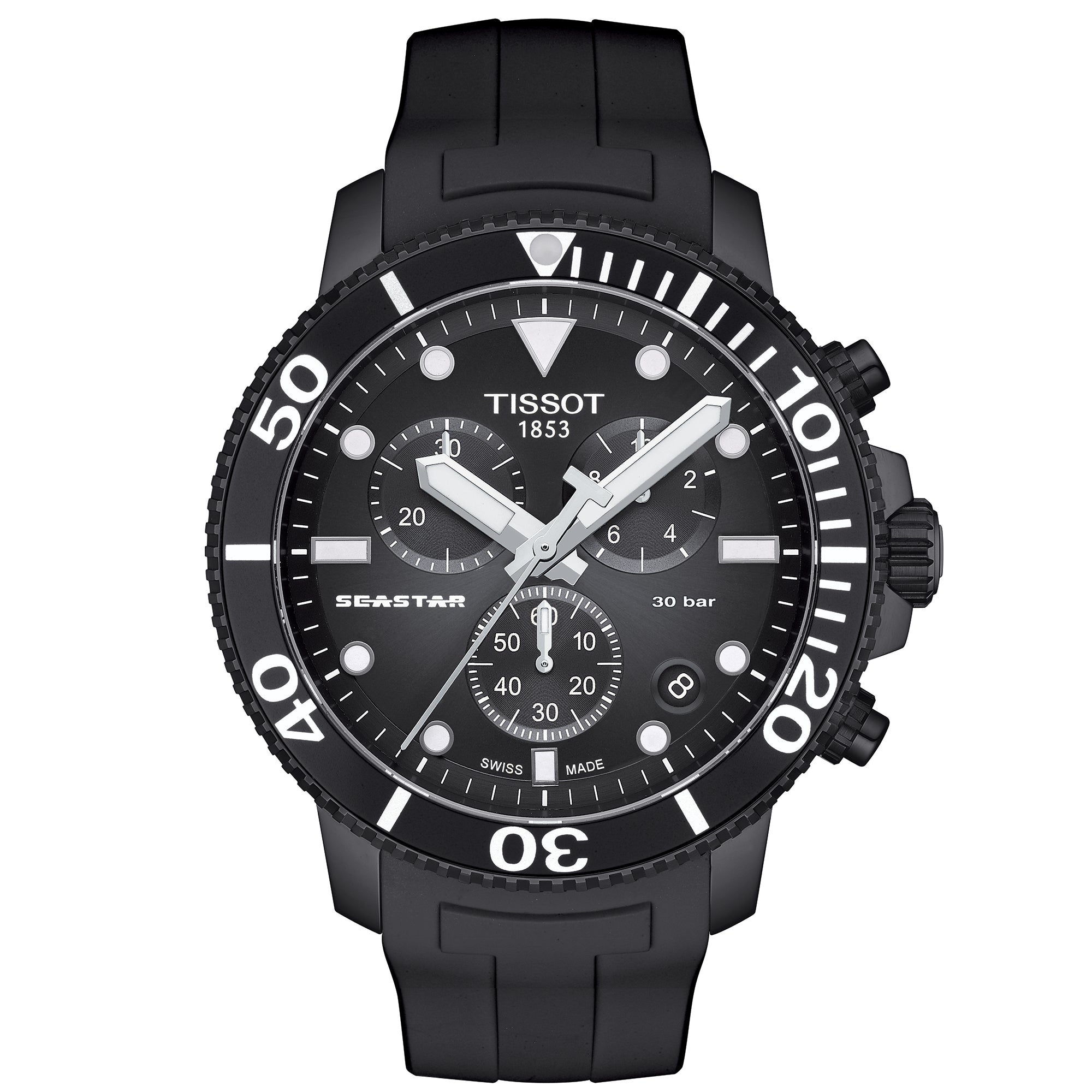 Tissot Seastar 1000 Chronograph Mens Black Watch T120 417 37 051 02
