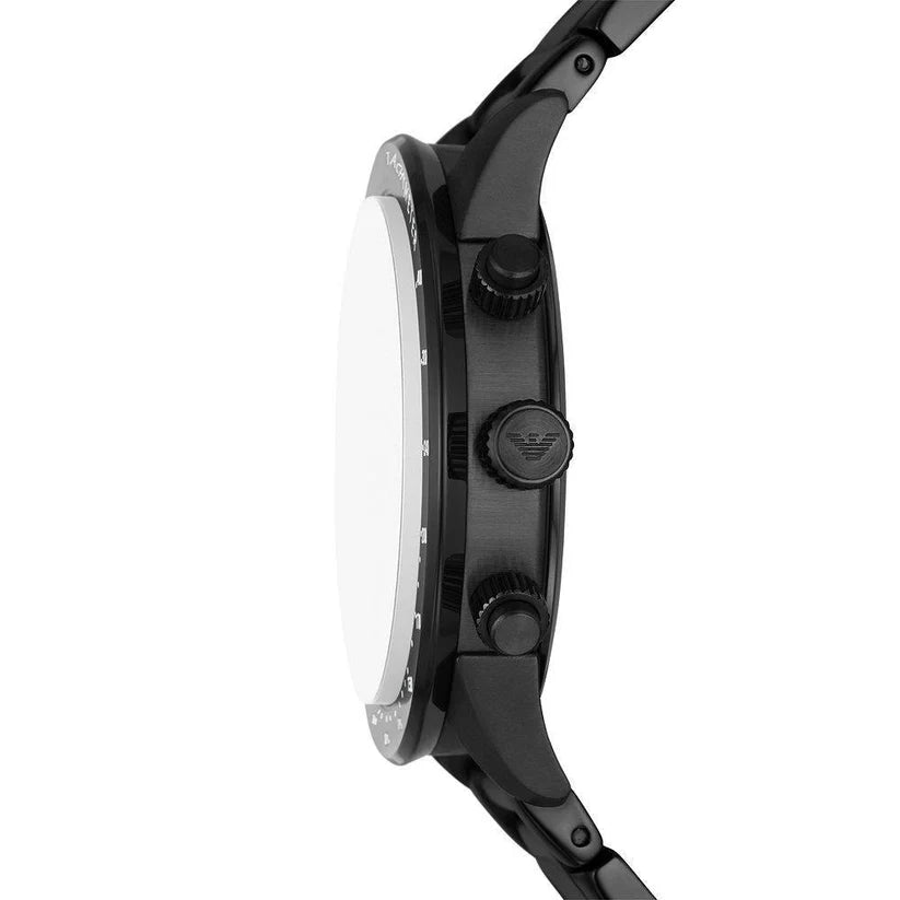 Montre homme Emporio Armani Chronographe en acier inoxydable noir 43 mm AR11472 - Image 3