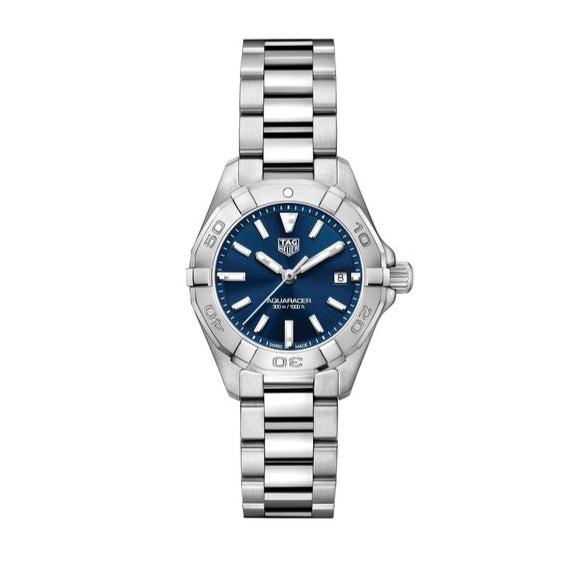 Tag Heuer Aquaracer Blue Dial Silver Steel Strap Watch For Women Wbd1412 Ba0741 - alternate view