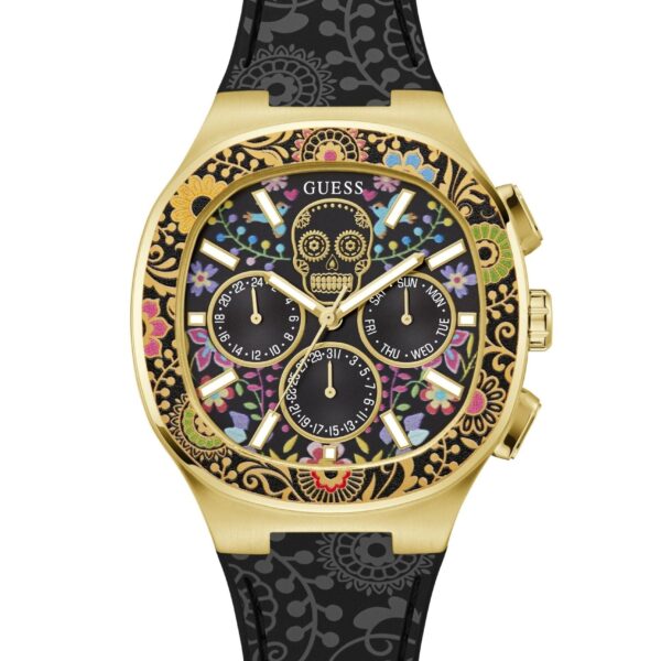 Gents Catrin Gold Tone Silicone Watch Gw0784g1