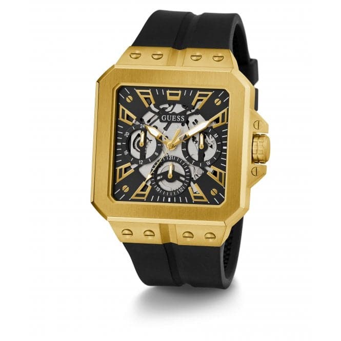 Guess Watches Gents Leo Gold Tone Watch Gw0637g2 - Image 4