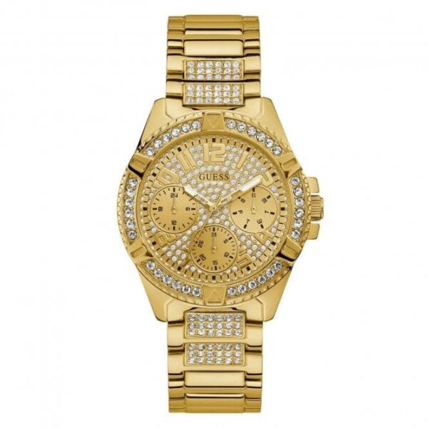 Guess Watches Guess Ladies Gold Crystals Glitz Dial Watch W1156l2