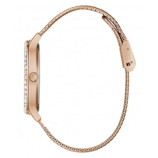 Guess Watches Ladies Soiree Stainless Steel Mesh Rose Gold Watch Gw0402l3 - alternate view