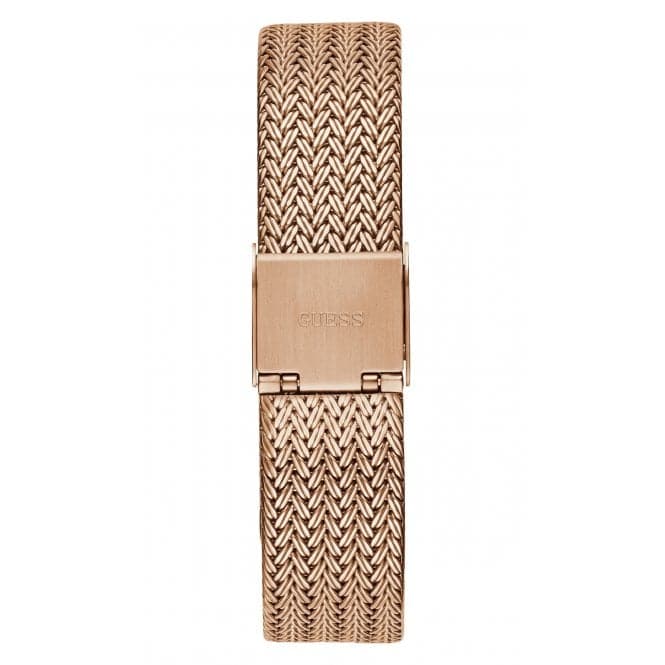 Guess Watches Ladies Soiree Stainless Steel Mesh Rose Gold Watch Gw0402l3 - Image 4