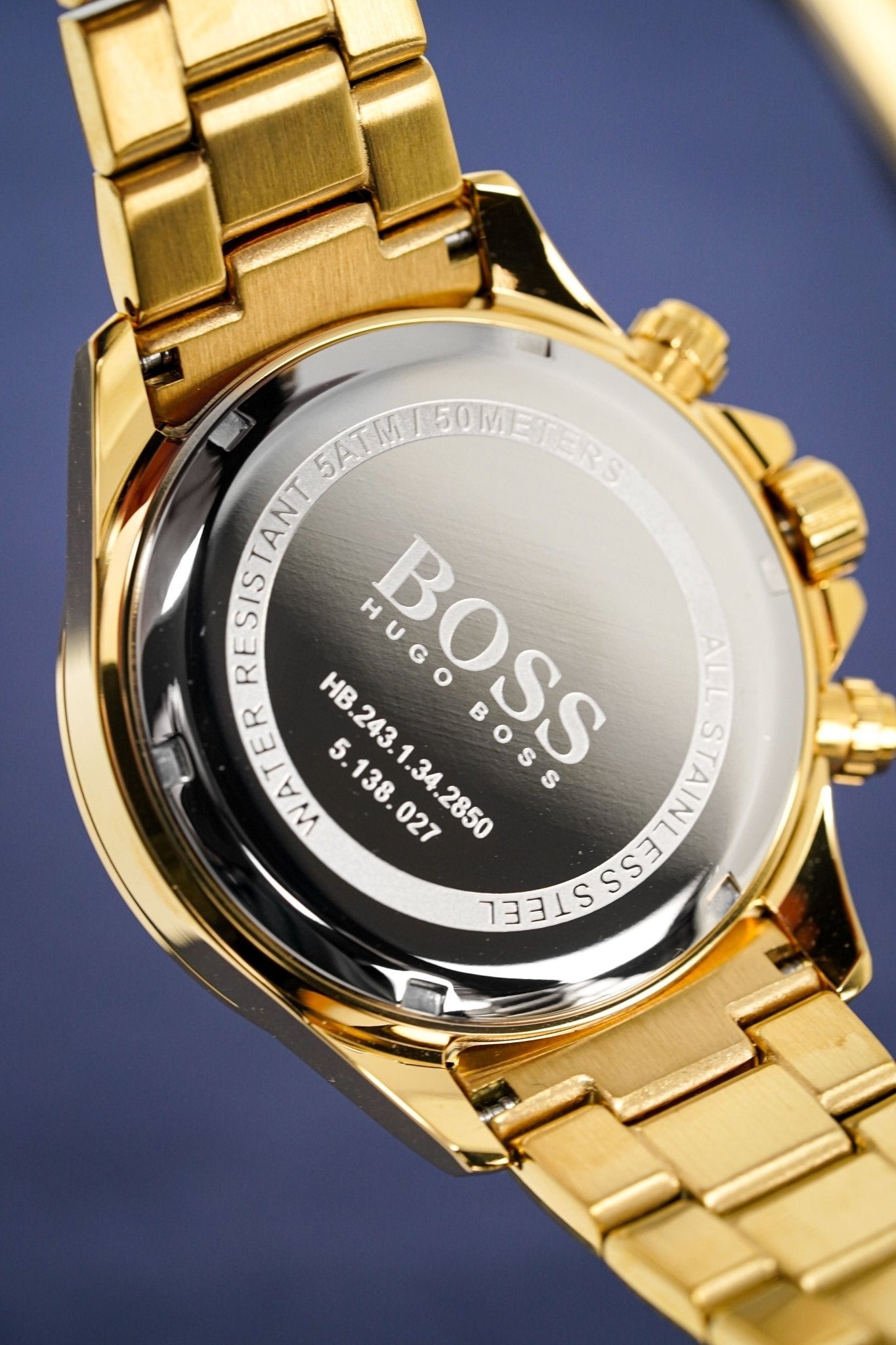 Hugo Boss Men S Watch Chronograph Ikon Yellow Gold Hb1513340 - Image 2