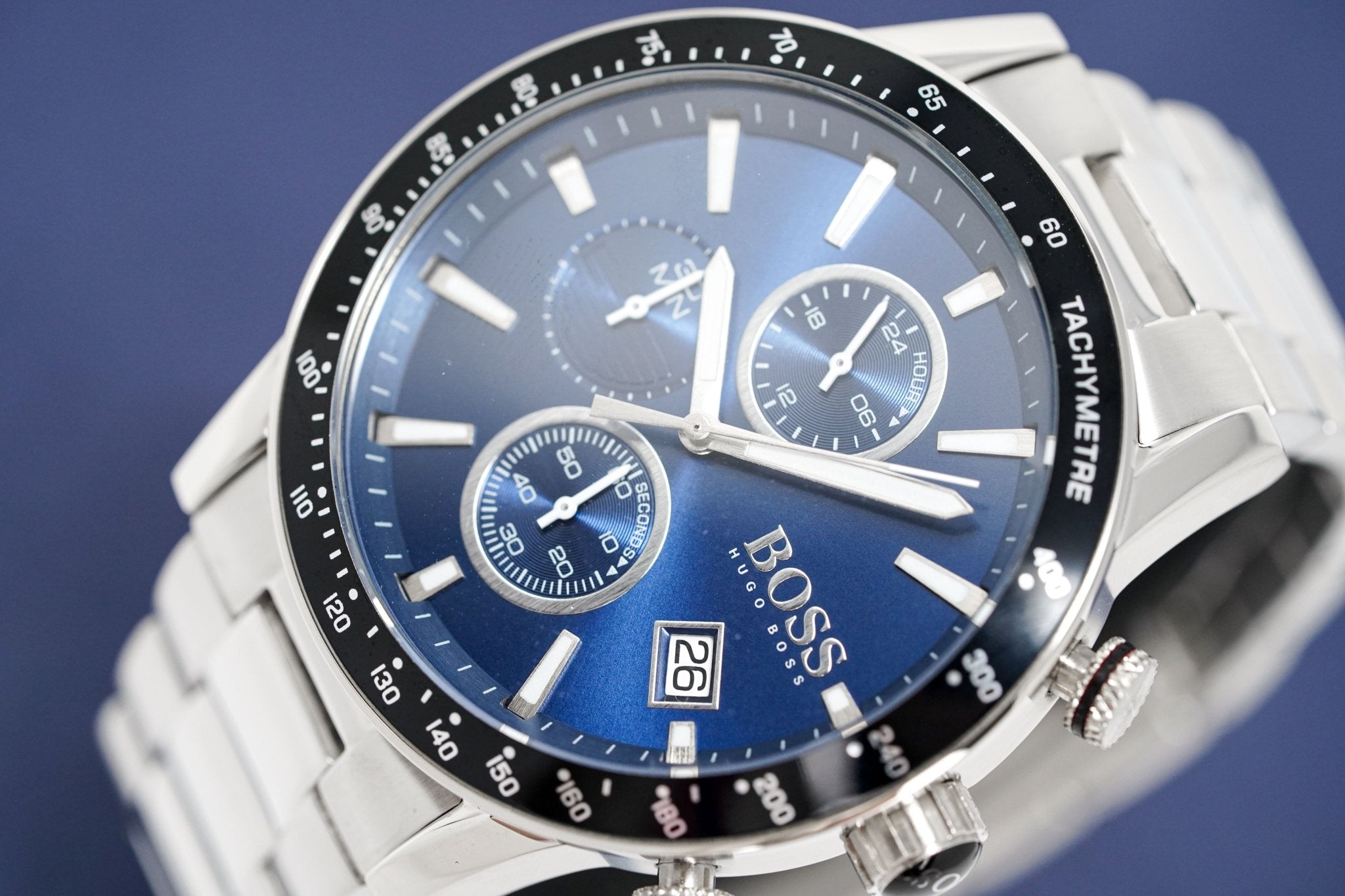 Hugo Boss Men S Watch Chronograph Rafale Blue Hb1513510 - Image 3