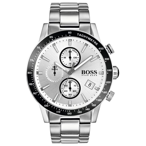 Hugo Boss Men S Watch Chronograph Rafale Silver Hb1513511