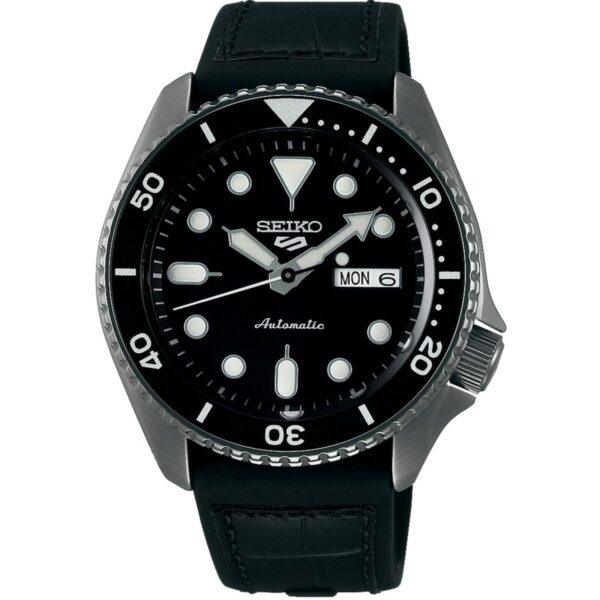 Seiko 5 Sports Auto Mens Black Watch Srpd65k3