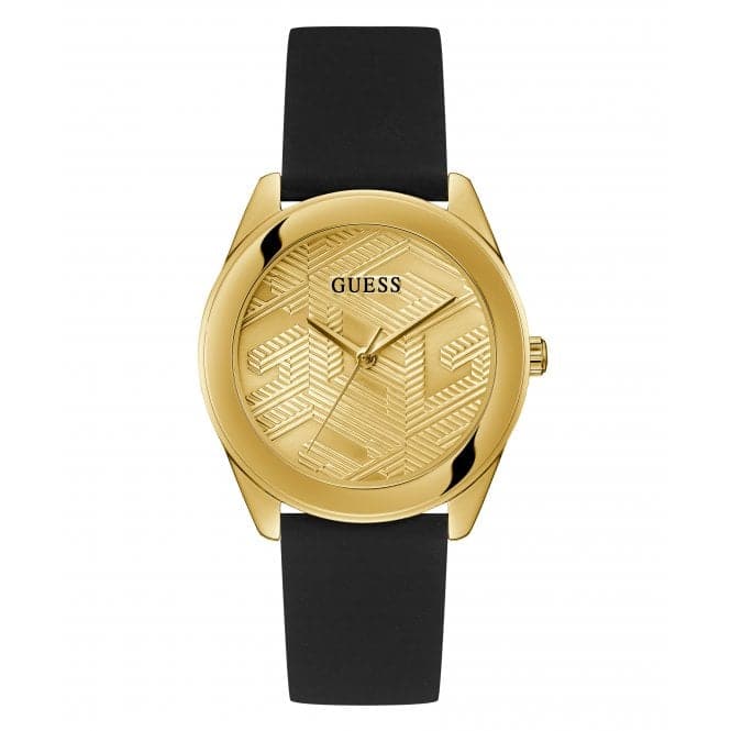 Guess Watches Ladies Cubed Gold Tone Watch Gw0665l1