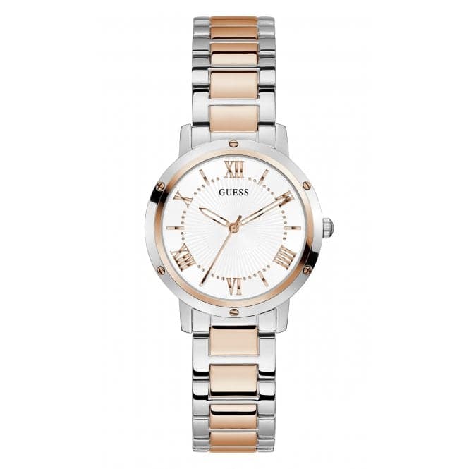 Montre Guess pour femme Dawn en acier inoxydable bicolore GW0404L3
