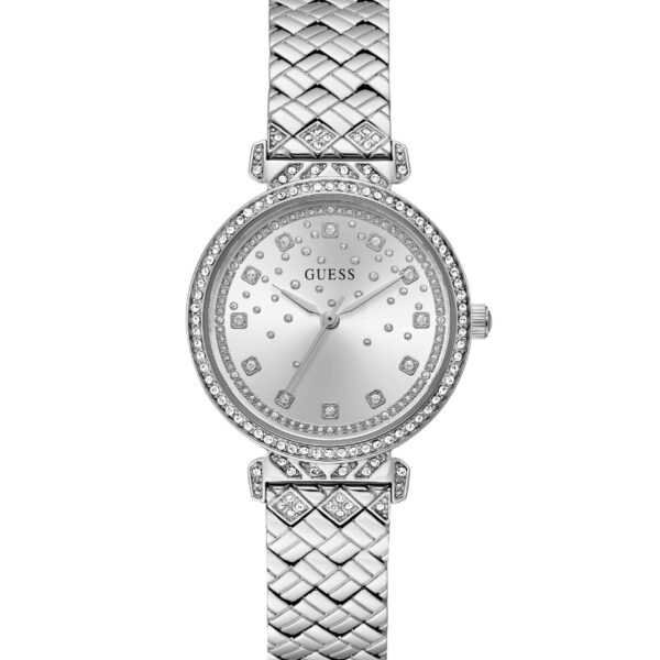 Ladies Enchantment Silver Tone Recycled Steel Watch Gw0763l1