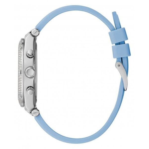 Guess Watches Ladies Heiress Silicone Silver Watch Gw0407l1 - alternate view