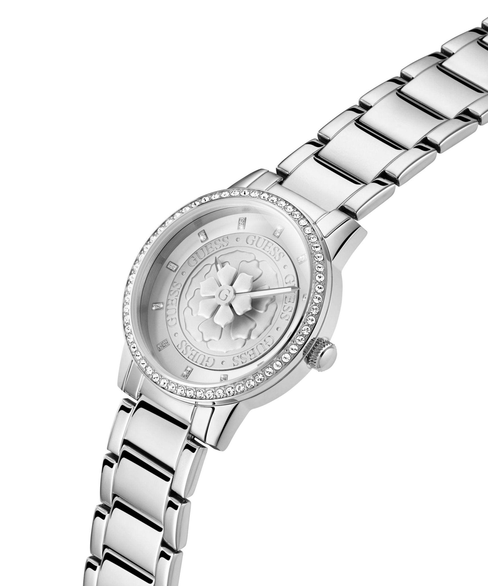 Ladies Petal Silver Tone Stainless Steel Watch Gw0747l1 - Image 4