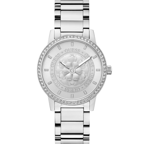 Ladies Petal Silver Tone Stainless Steel Watch Gw0747l1
