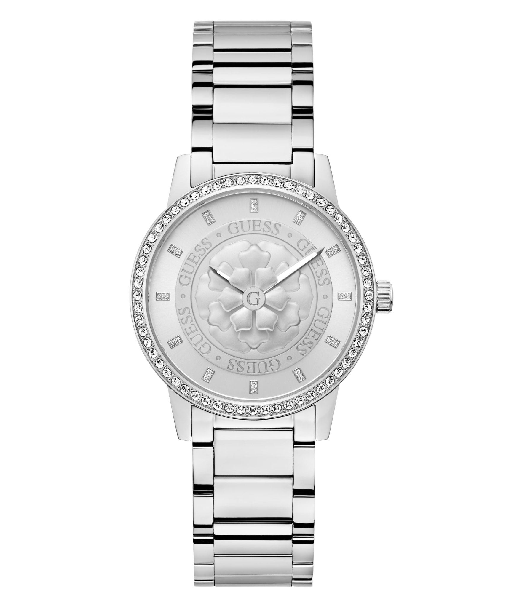 Ladies Petal Silver Tone Stainless Steel Watch Gw0747l1