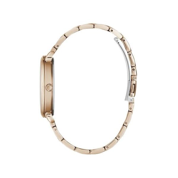 Guess Watches Ladies Rose Gold Sparkling Rose Steel Floral Print Watch Gw0242l3 - alternate view