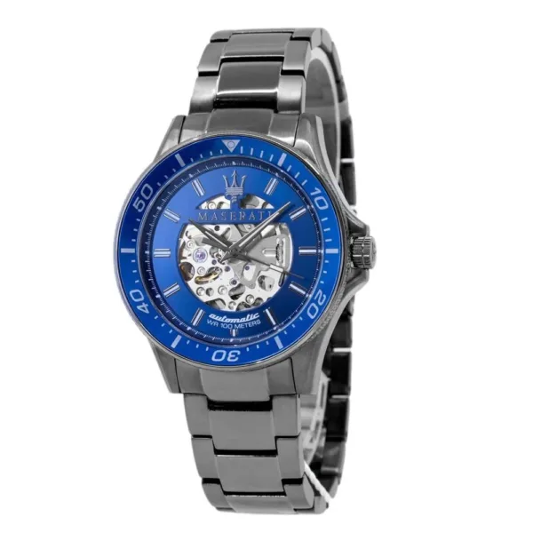 Maserati R8823140001 Sfida Automatik Herrenuhr Blau - alternate view