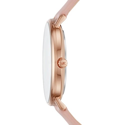 Michael Kors Mk2741 Ladies Pyper Rose Gold Silver With Pink Leather Watch - alternate view