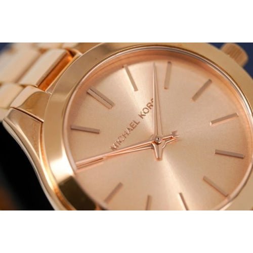 Michael Kors Mk3205 Ladies Mini Slim Runway Rose Gold Watch - alternate view